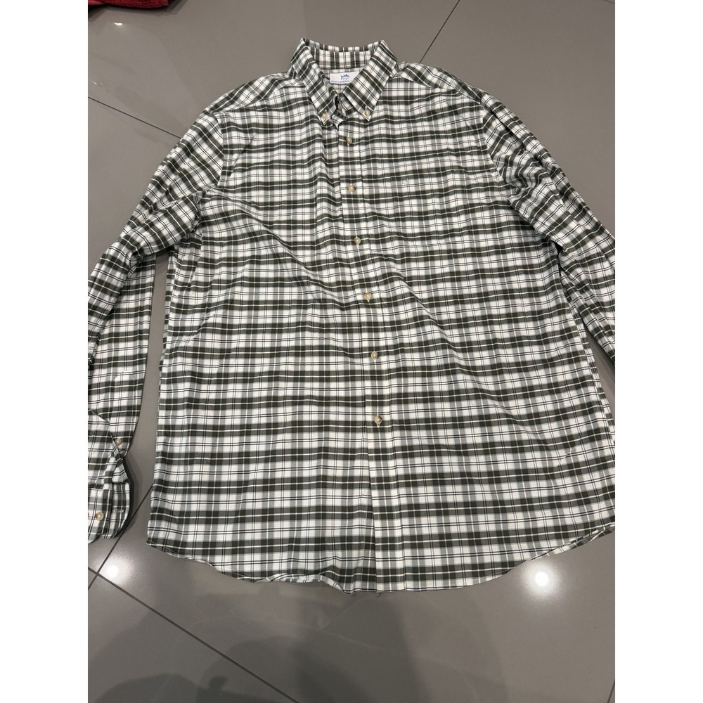 Southern Tide Button Down Mens CL GREEN Plaid L/S Performance